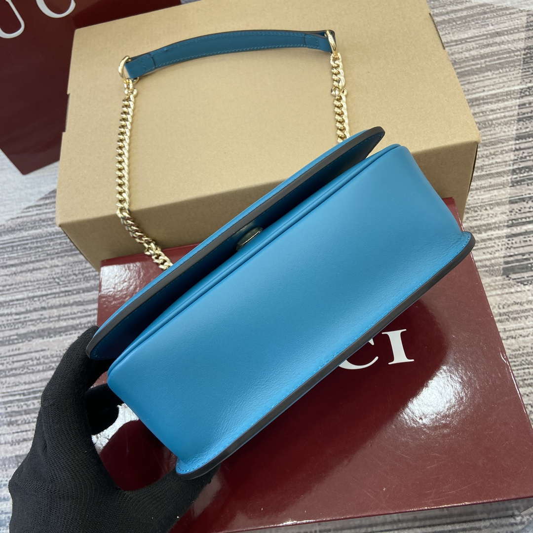 Gucci 815711 Gucci Blondie mini shoulder bag Suede Leather Blue - Default Title - View 6