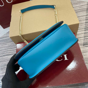 Gucci 815711 Gucci Blondie mini shoulder bag Suede Leather Blue - Default Title - View 6