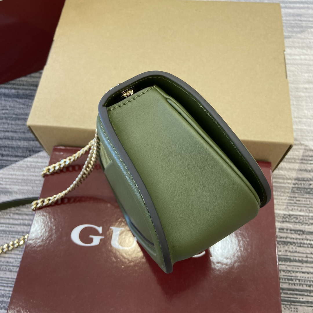 Gucci 815711 Gucci Blondie mini shoulder bag Suede Leather Green - Default Title - View 3