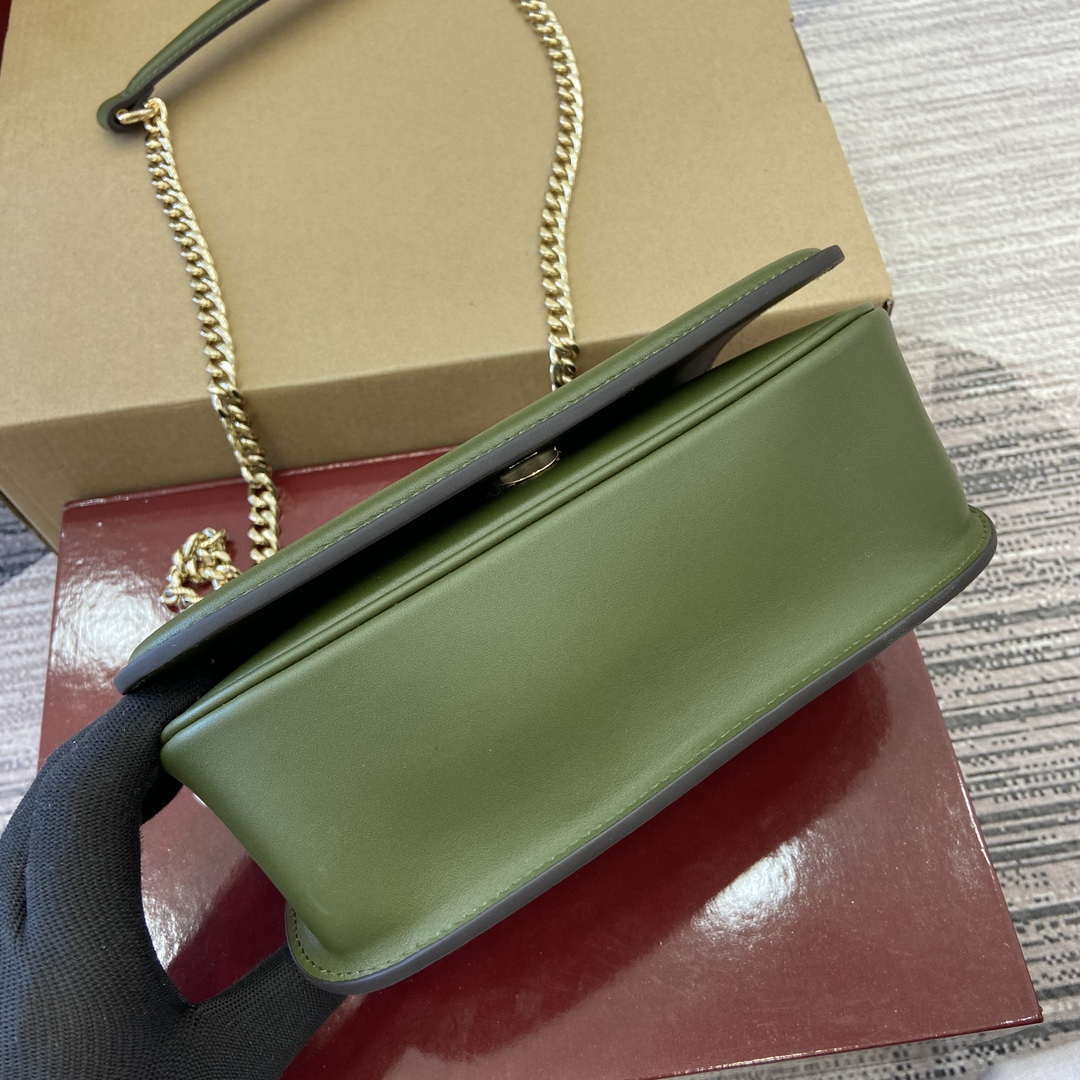 Gucci 815711 Gucci Blondie mini shoulder bag Suede Leather Green - Default Title - View 7