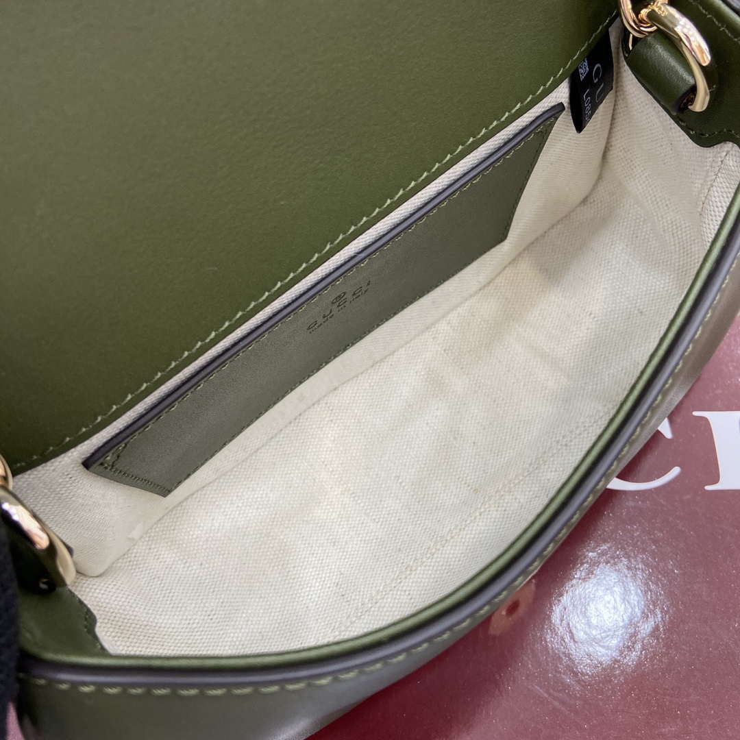Gucci 815711 Gucci Blondie mini shoulder bag Suede Leather Green