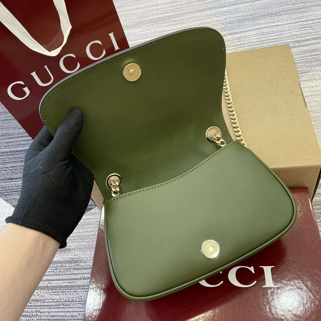 Gucci 815711 Gucci Blondie mini shoulder bag Suede Leather Green - Default Title - View 11