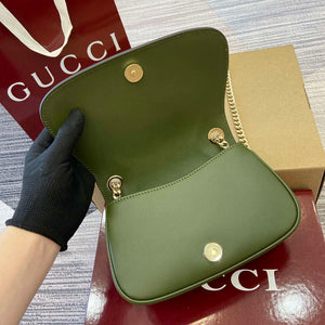 Gucci 815711 Gucci Blondie mini shoulder bag Suede Leather Green - Default Title - View 11