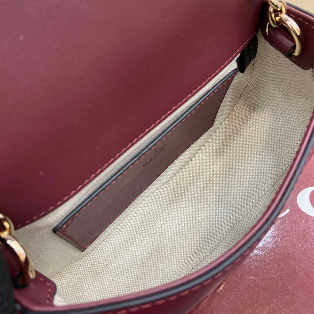 Gucci 815711 Gucci Blondie mini shoulder bag Suede Leather Red and Wine Red