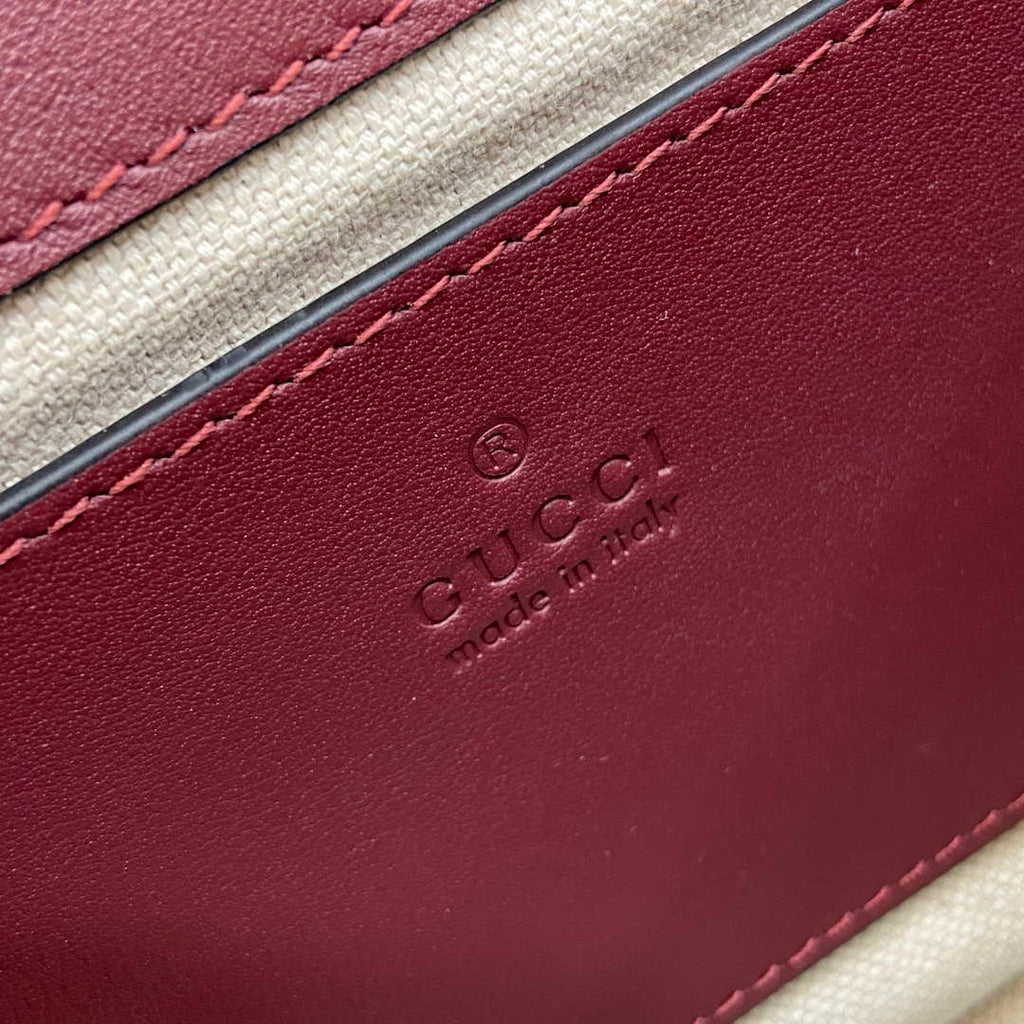 Gucci 815711 Gucci Blondie mini shoulder bag Suede Leather Red and Wine Red