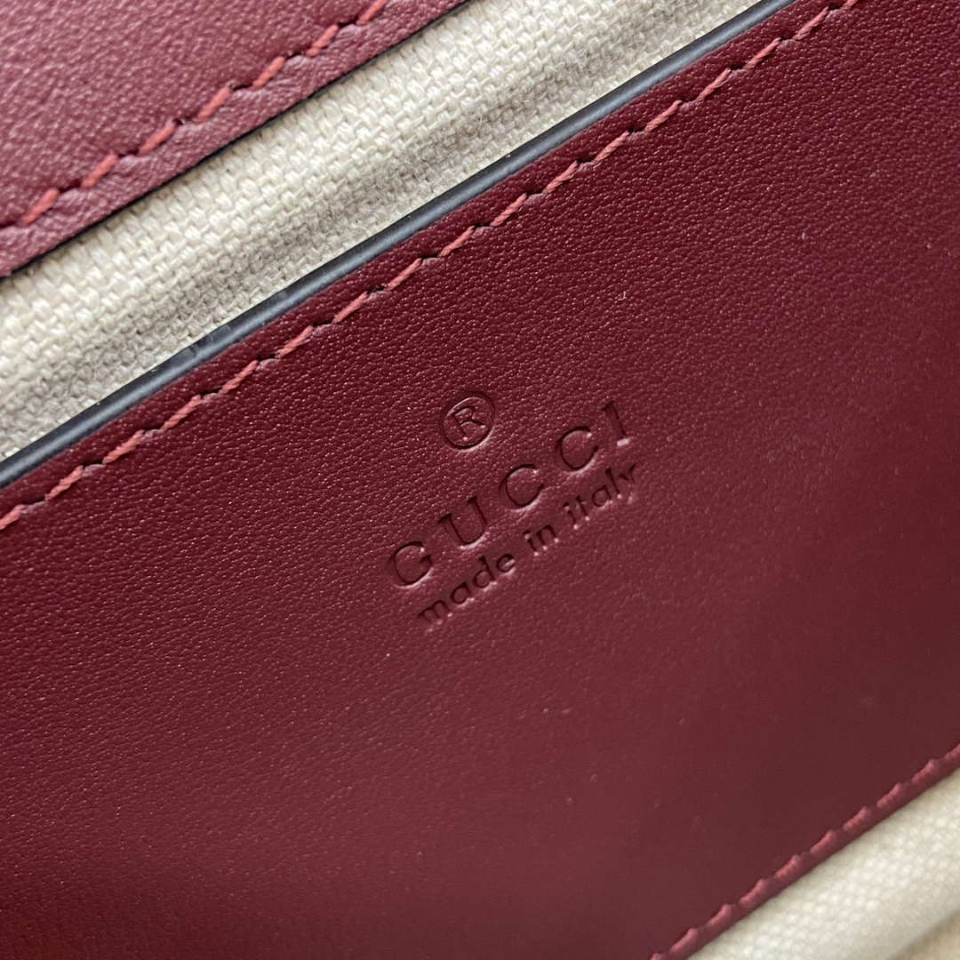 Gucci 815711 Gucci Blondie mini shoulder bag Suede Leather Red and Wine Red - Default Title - View 10