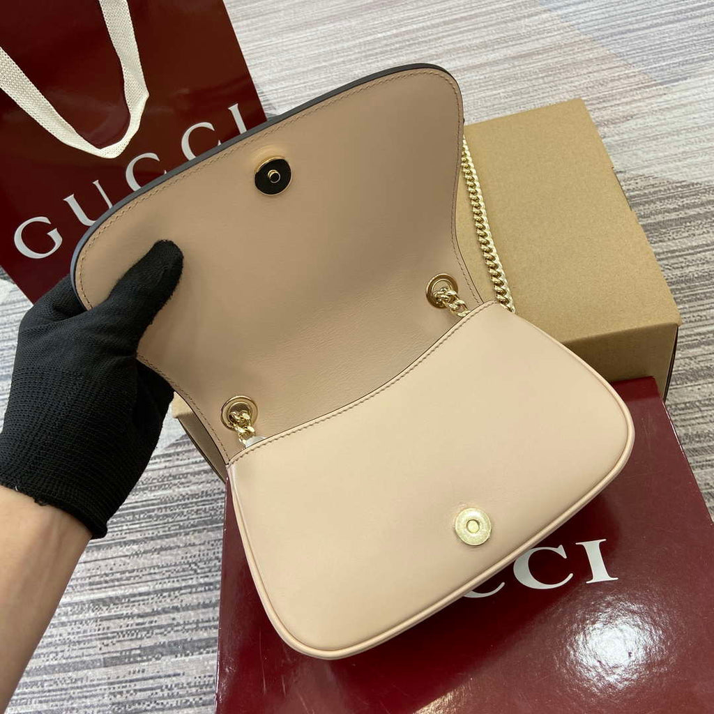 Gucci 815711 Gucci Blondie mini shoulder bag Leather Light Pink