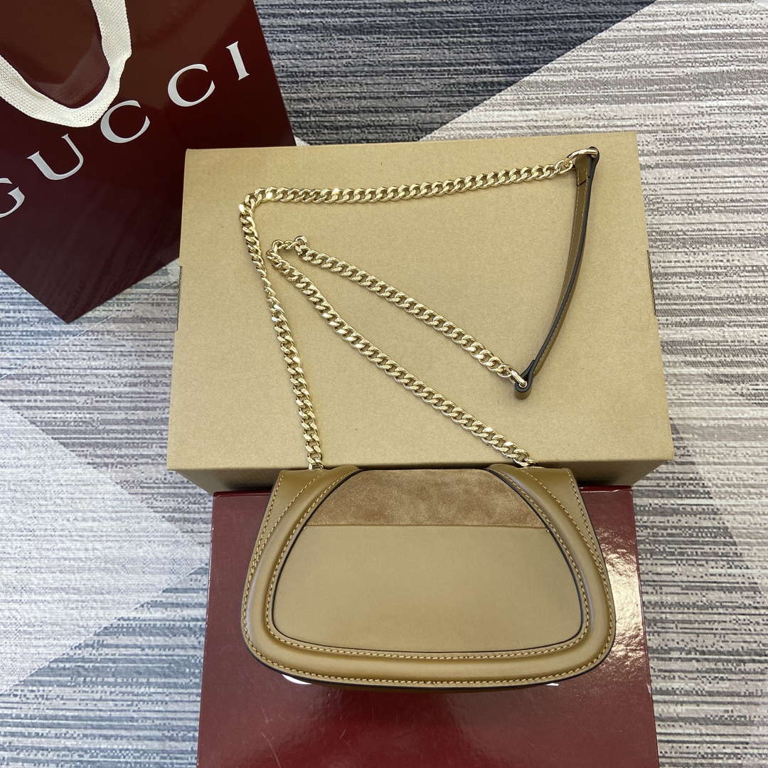 Gucci 815711 Gucci Blondie mini shoulder bag Suede Leather dark brown