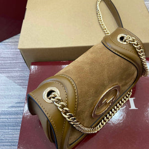 Gucci 815711 Gucci Blondie mini shoulder bag Suede Leather dark brown - Default Title - View 3