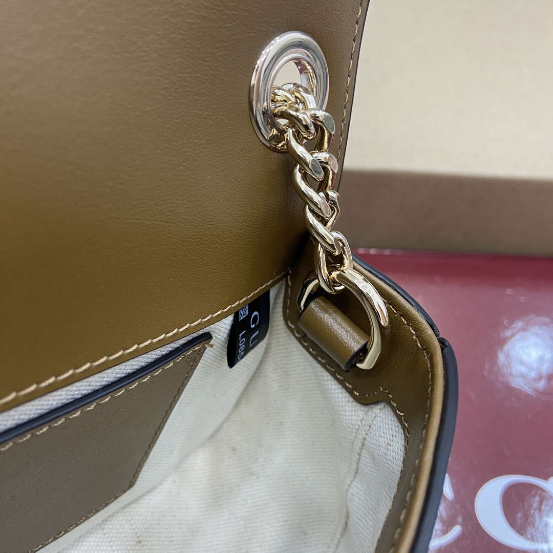 Gucci 815711 Gucci Blondie mini shoulder bag Suede Leather dark brown
