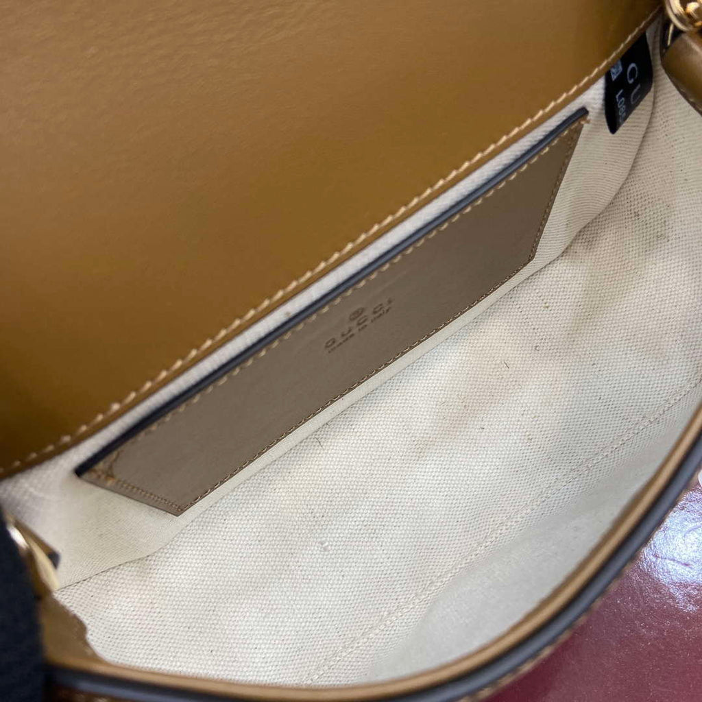Gucci 815711 Gucci Blondie mini shoulder bag Suede Leather dark brown