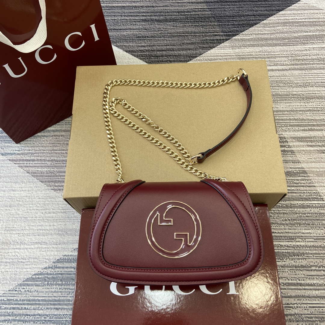 Gucci 815711 Gucci Blondie mini shoulder bag Wine Red - Default Title - View 1