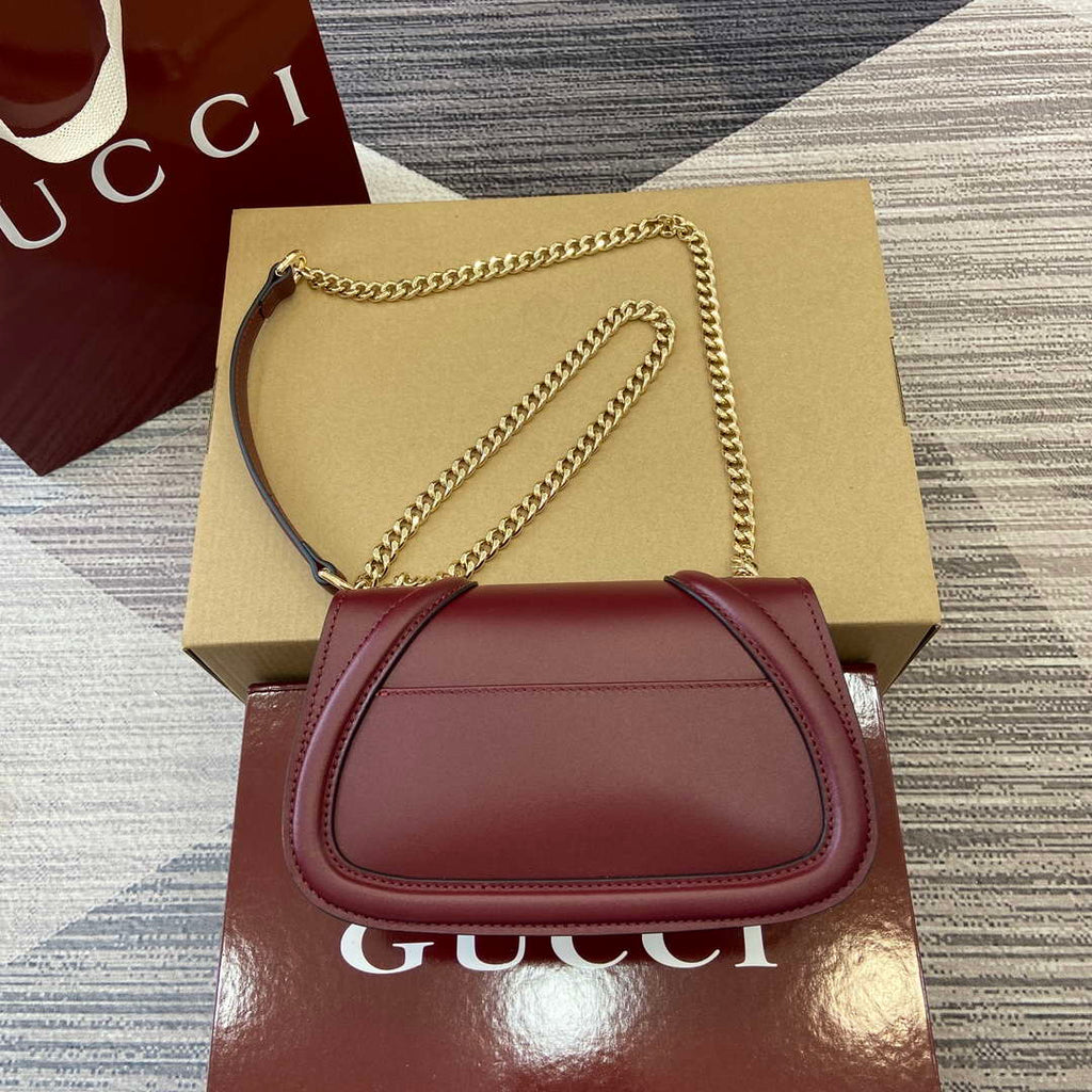 Gucci 815711 Gucci Blondie mini shoulder bag Wine Red