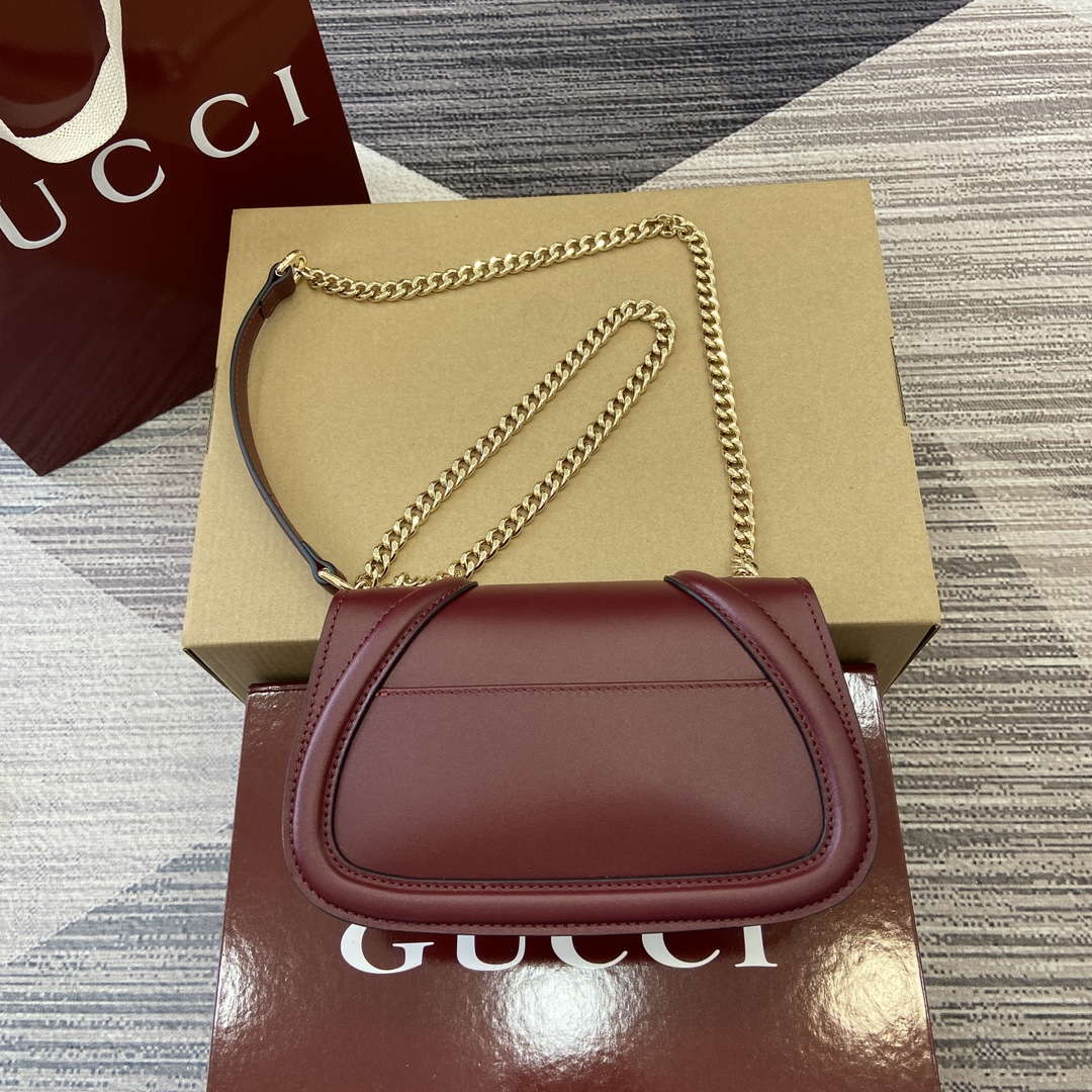 Gucci 815711 Gucci Blondie mini shoulder bag Wine Red