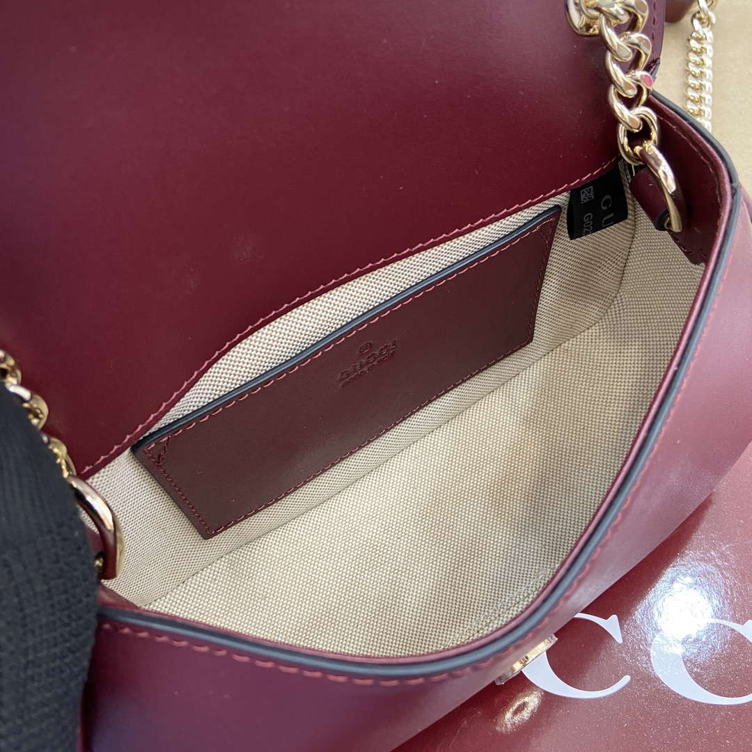 Gucci 815711 Gucci Blondie mini shoulder bag Wine Red - Default Title - View 5