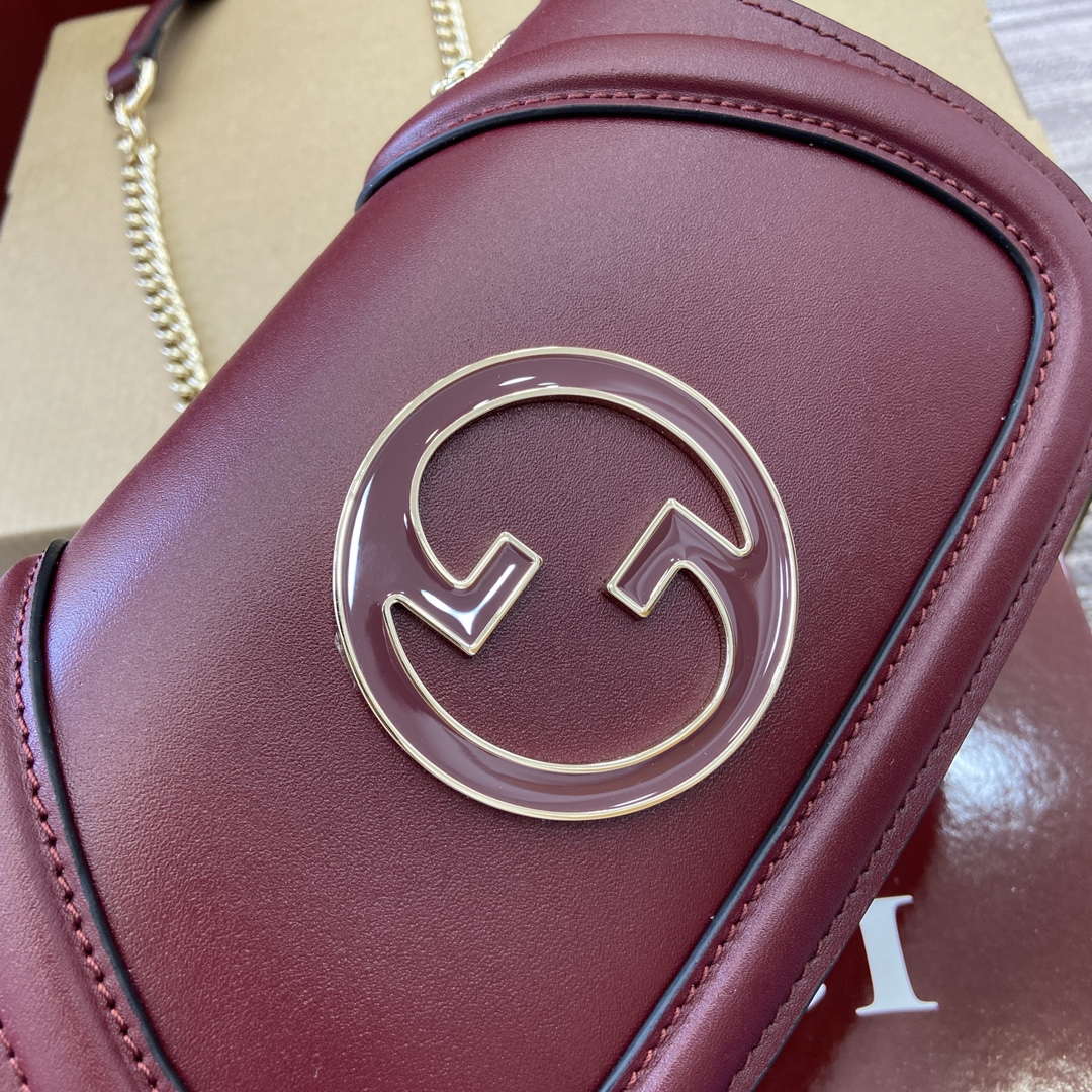 Gucci 815711 Gucci Blondie mini shoulder bag Wine Red
