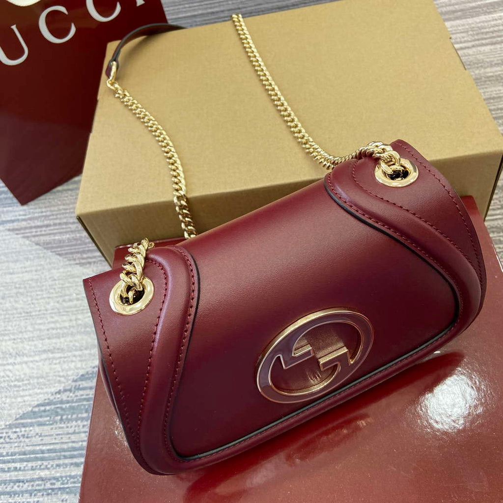 Gucci 815711 Gucci Blondie mini shoulder bag Wine Red