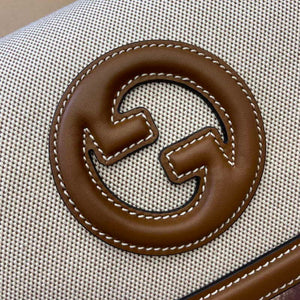 Gucci 815714 Gucci Blondie Small Top Handle Bag Beige cotton linen canvas - Default Title - View 7