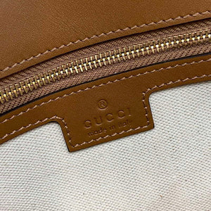 Gucci 815714 Gucci Blondie Small Top Handle Bag Beige cotton linen canvas - Default Title - View 9