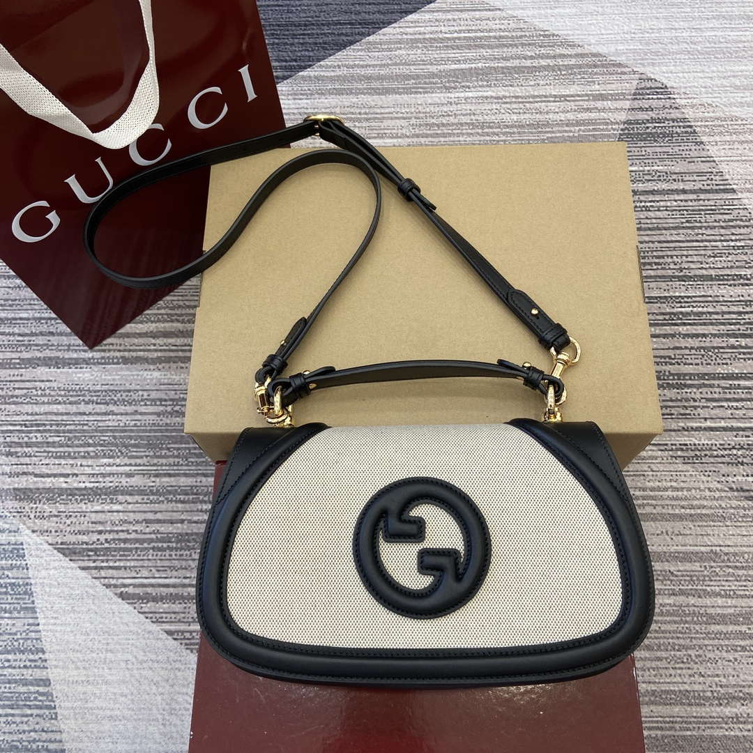 Gucci 815714 Gucci Blondie Small Top Handle Bag Black leather trim - Default Title - View 1