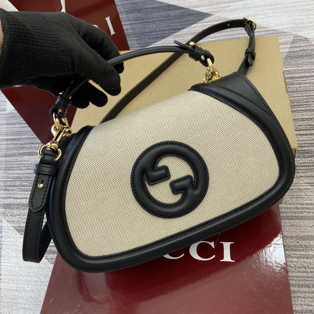 Gucci 815714 Gucci Blondie Small Top Handle Bag Black leather trim - Default Title - View 4