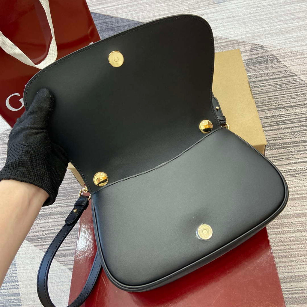 Gucci 815714 Gucci Blondie Small Top Handle Bag Black leather trim