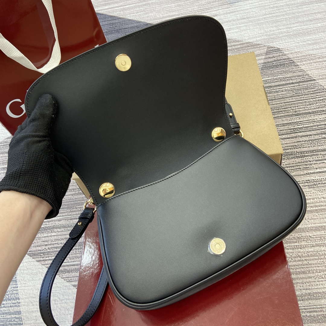 Gucci 815714 Gucci Blondie Small Top Handle Bag Black leather trim