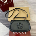 Gucci 815714 Gucci Blondie Small Top Handle Bag Black smooth leather - Default Title - View 1