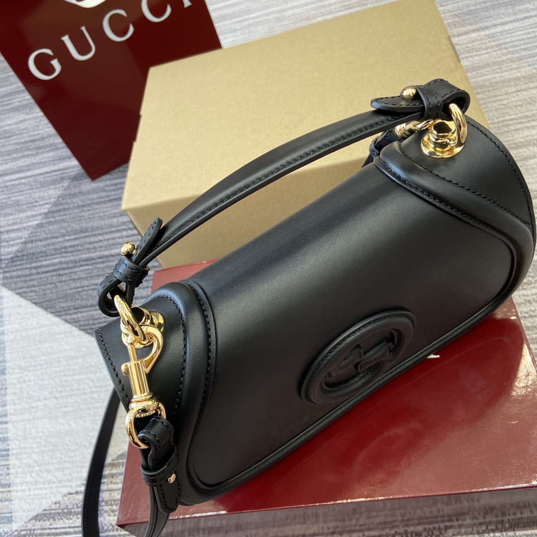 Gucci 815714 Gucci Blondie Small Top Handle Bag Black smooth leather - Default Title - View 4
