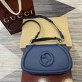 Gucci 815714 Gucci Blondie Small Top Handle Bag Blue