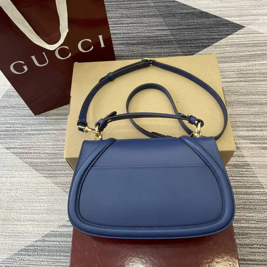 Gucci 815714 Gucci Blondie Small Top Handle Bag Blue