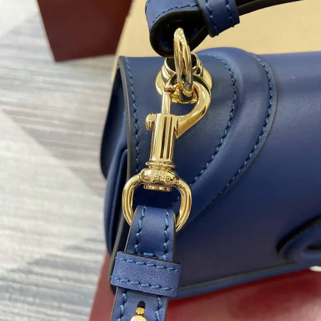 Gucci 815714 Gucci Blondie Small Top Handle Bag Blue