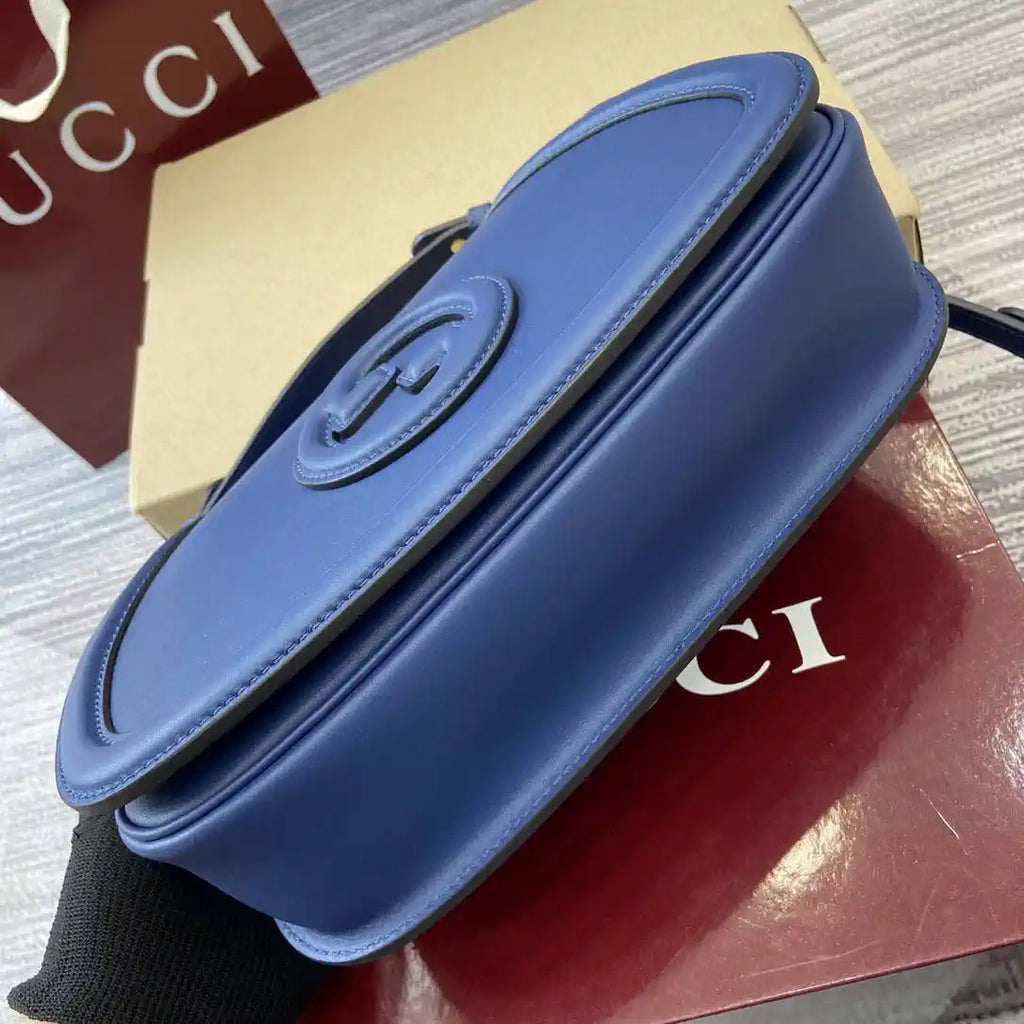 Gucci 815714 Gucci Blondie Small Top Handle Bag Blue