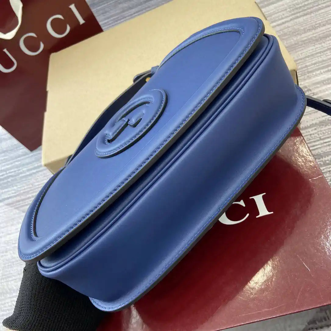 Gucci 815714 Gucci Blondie Small Top Handle Bag Blue