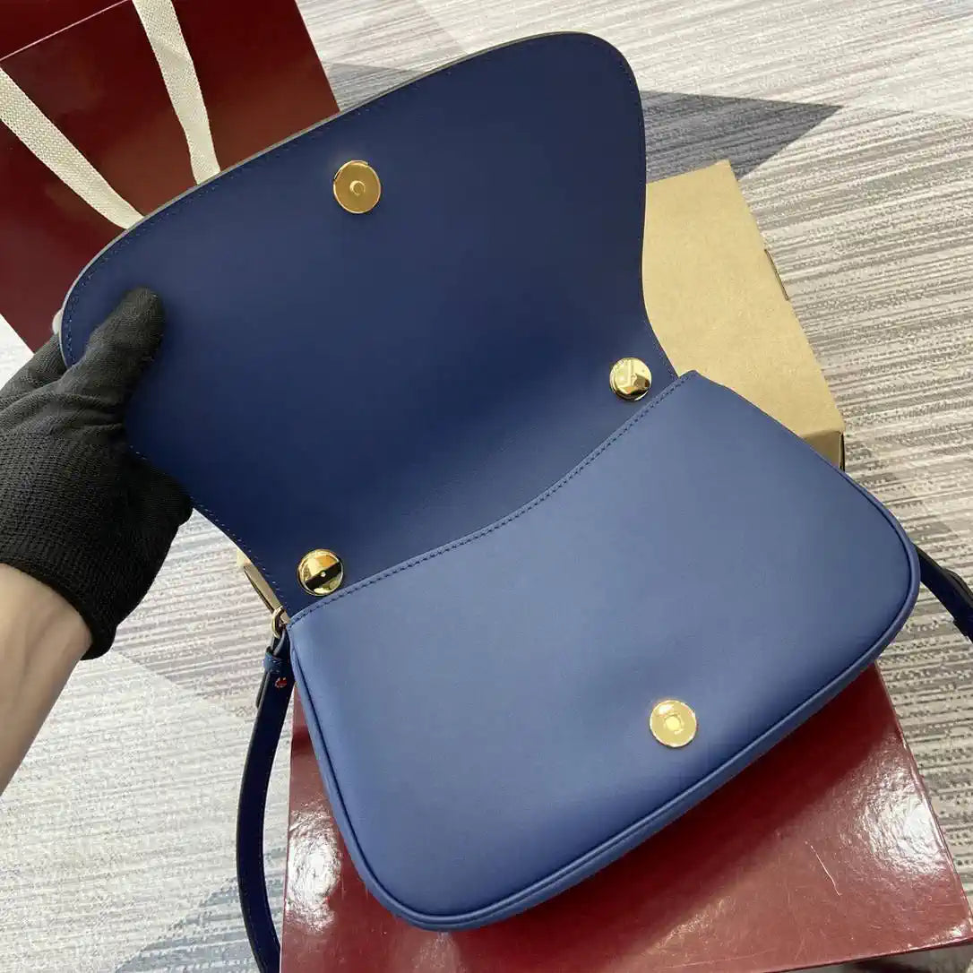 Gucci 815714 Gucci Blondie Small Top Handle Bag Blue