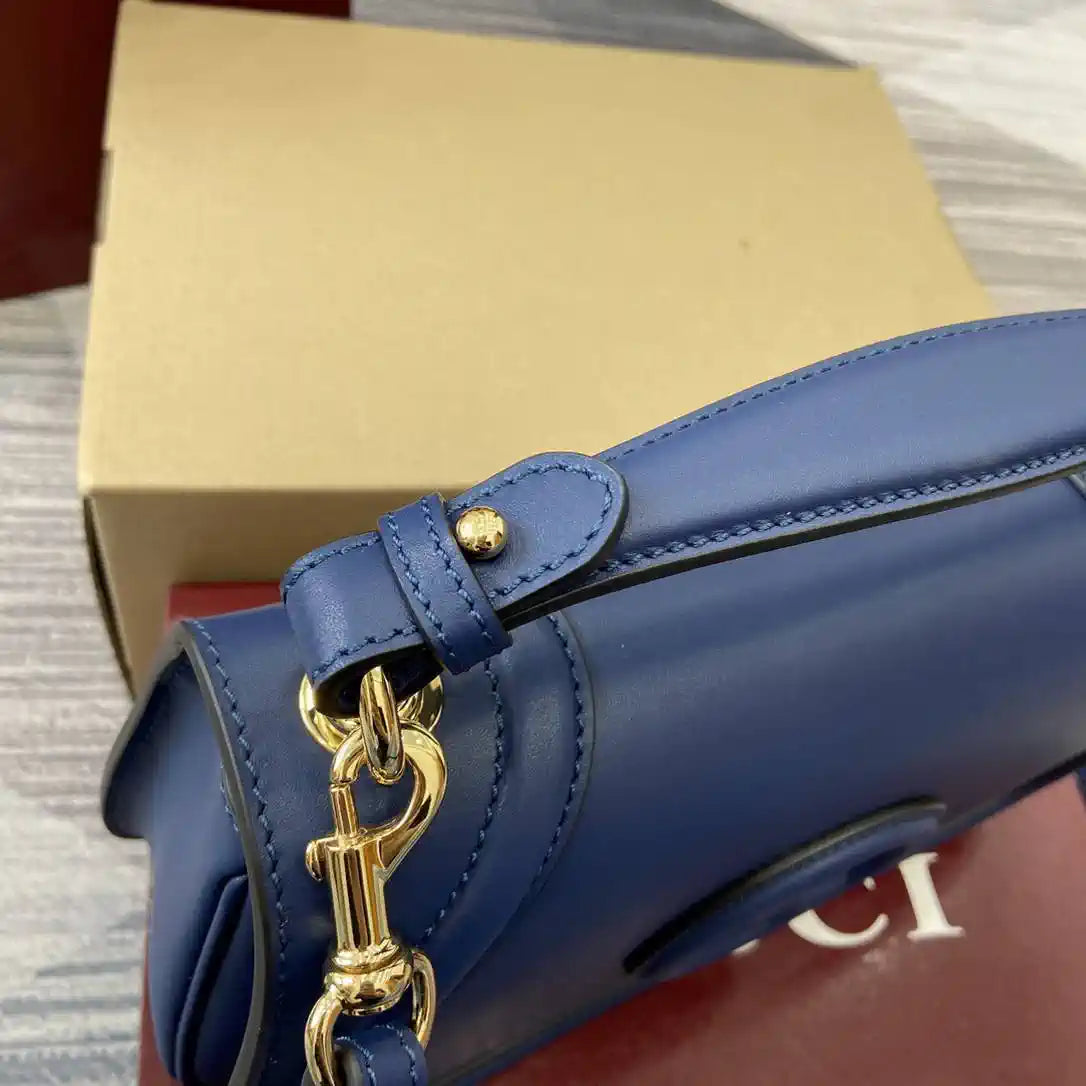 Gucci 815714 Gucci Blondie Small Top Handle Bag Blue