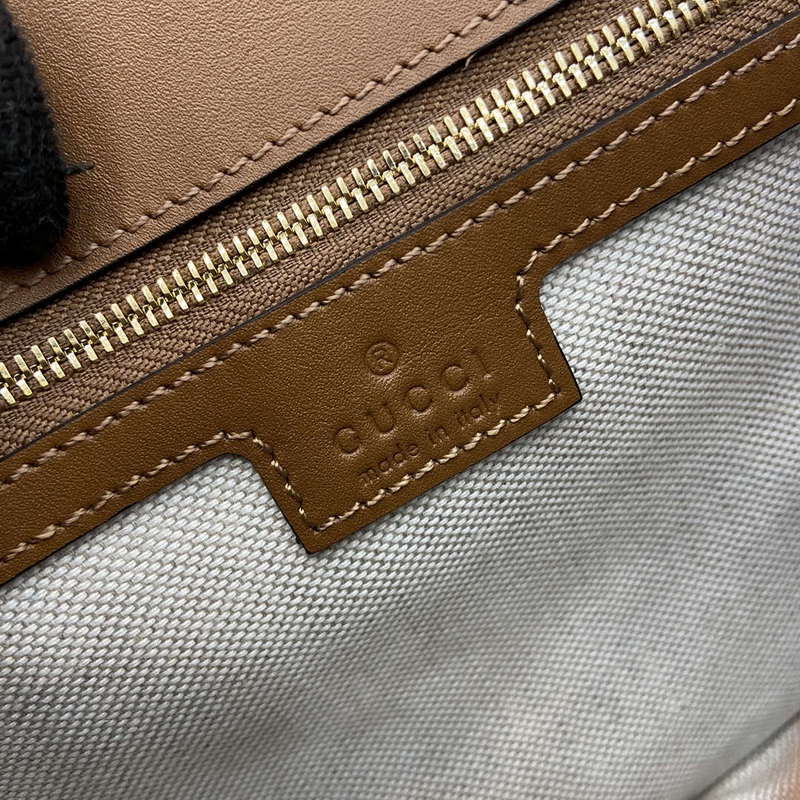 Gucci 815714 Gucci Blondie Small Top Handle Bag Brown smooth leather
