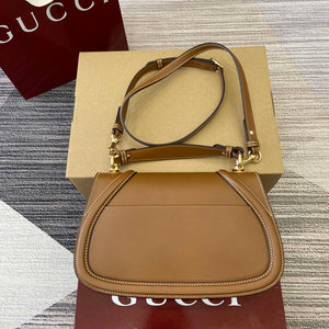 Gucci 815714 Gucci Blondie Small Top Handle Bag Brown smooth leather - Default Title - View 2