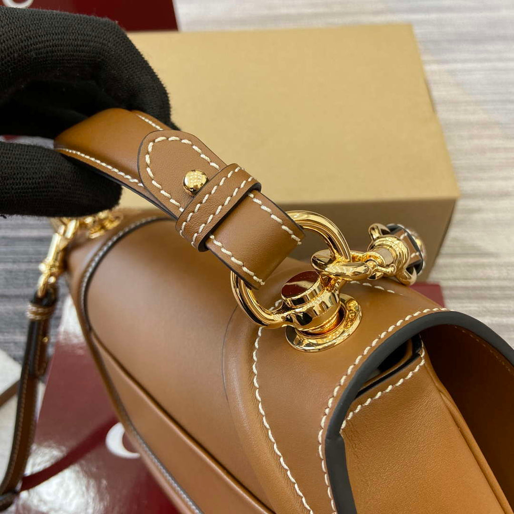 Gucci 815714 Gucci Blondie Small Top Handle Bag Brown smooth leather