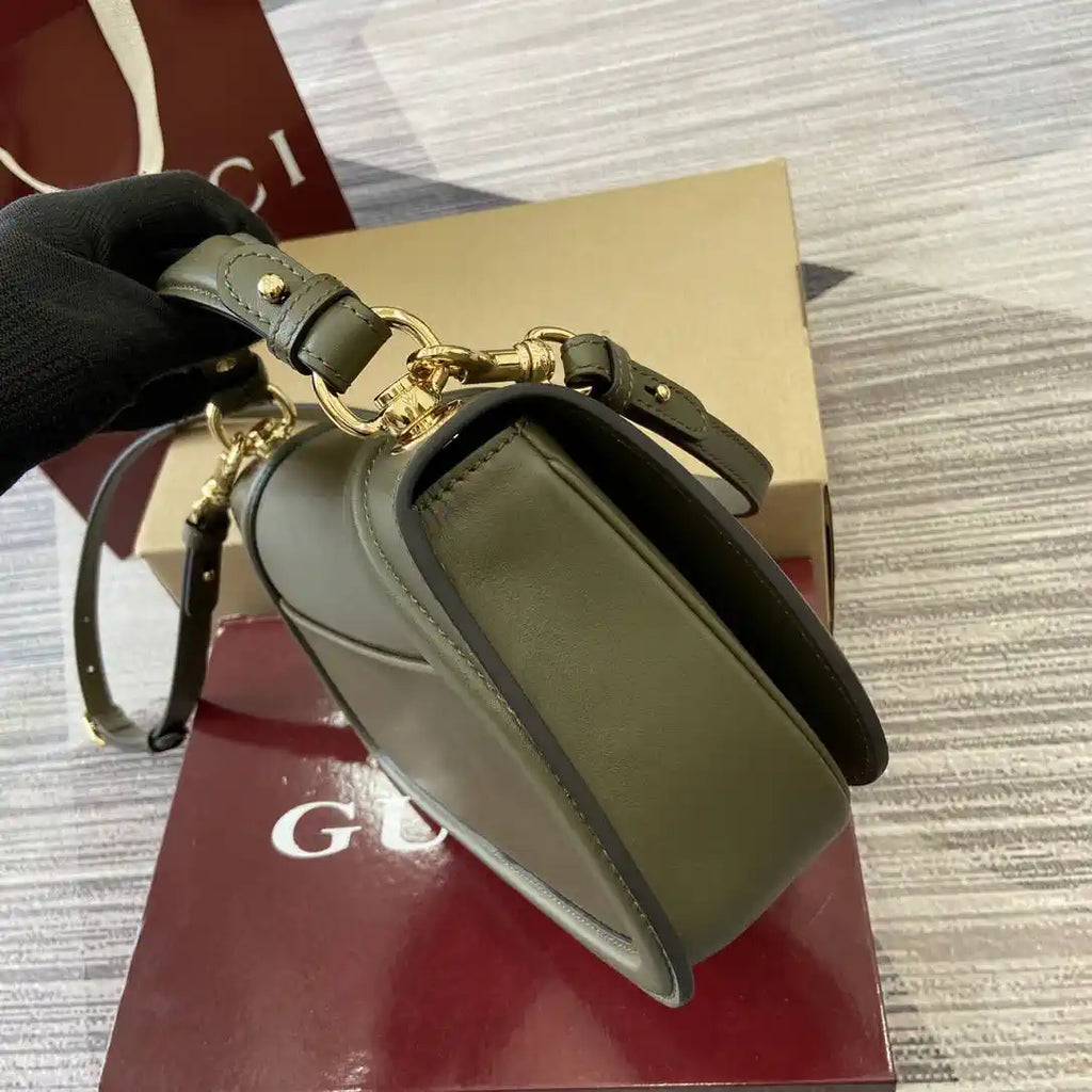Gucci 815714 Gucci Blondie Small Top Handle Bag Green