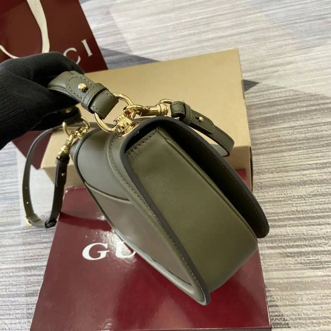 Gucci 815714 Gucci Blondie Small Top Handle Bag Green