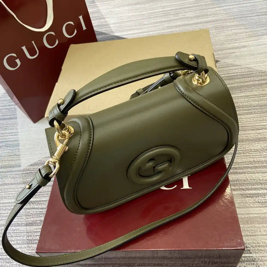 Gucci 815714 Gucci Blondie Small Top Handle Bag Green