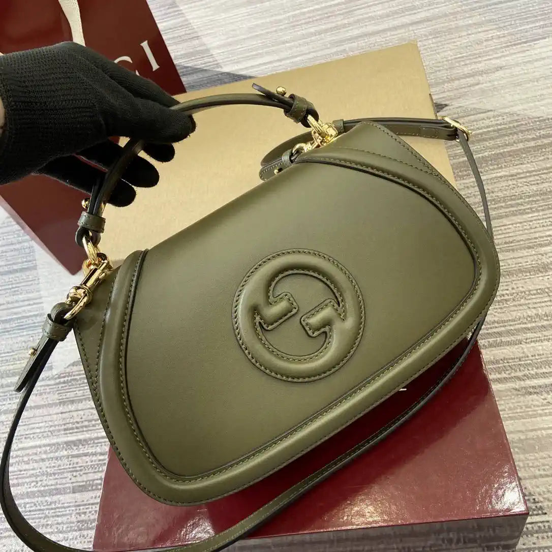 Gucci 815714 Gucci Blondie Small Top Handle Bag Green