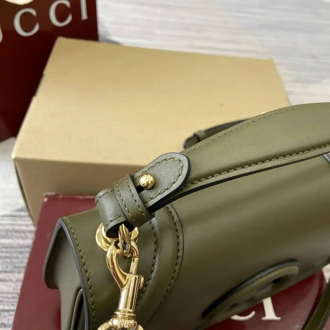 Gucci 815714 Gucci Blondie Small Top Handle Bag Green