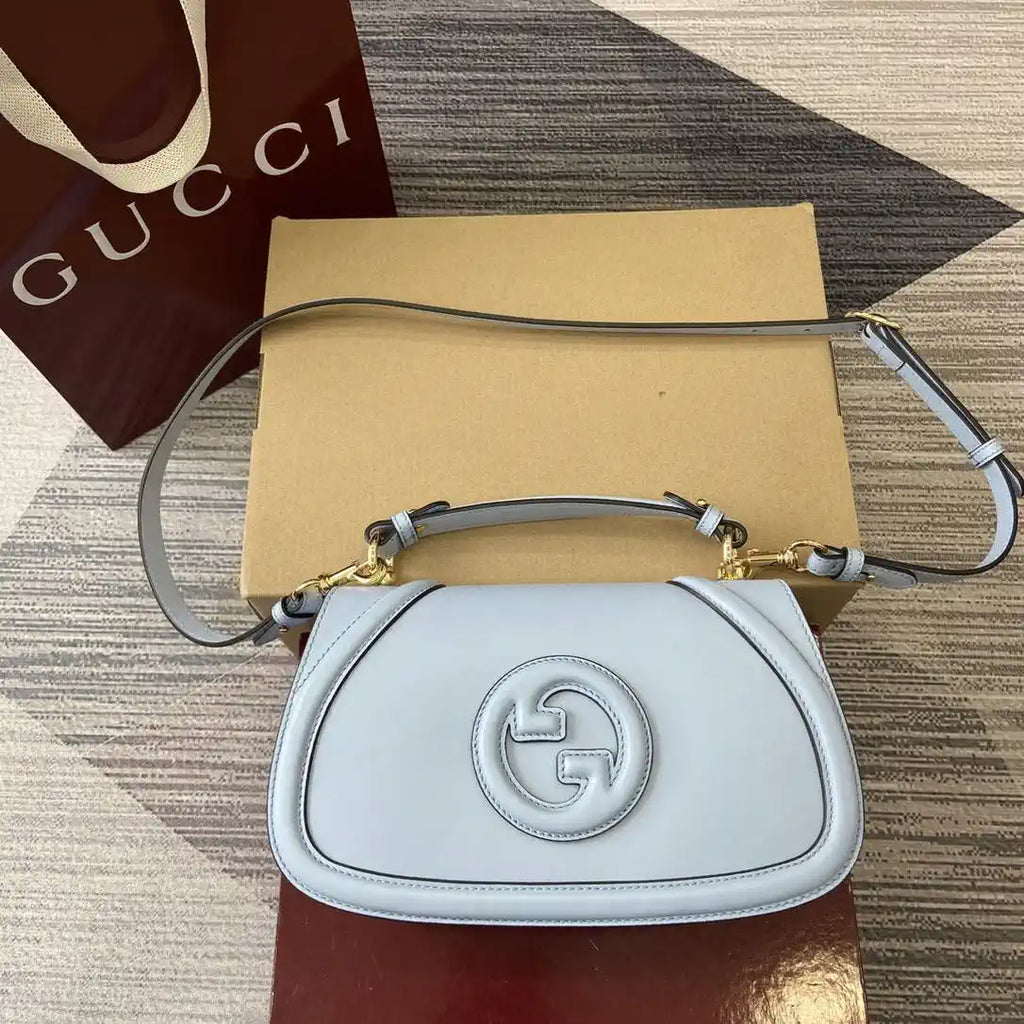 Gucci 815714 Gucci Blondie Small Top Handle Bag Lake Blue