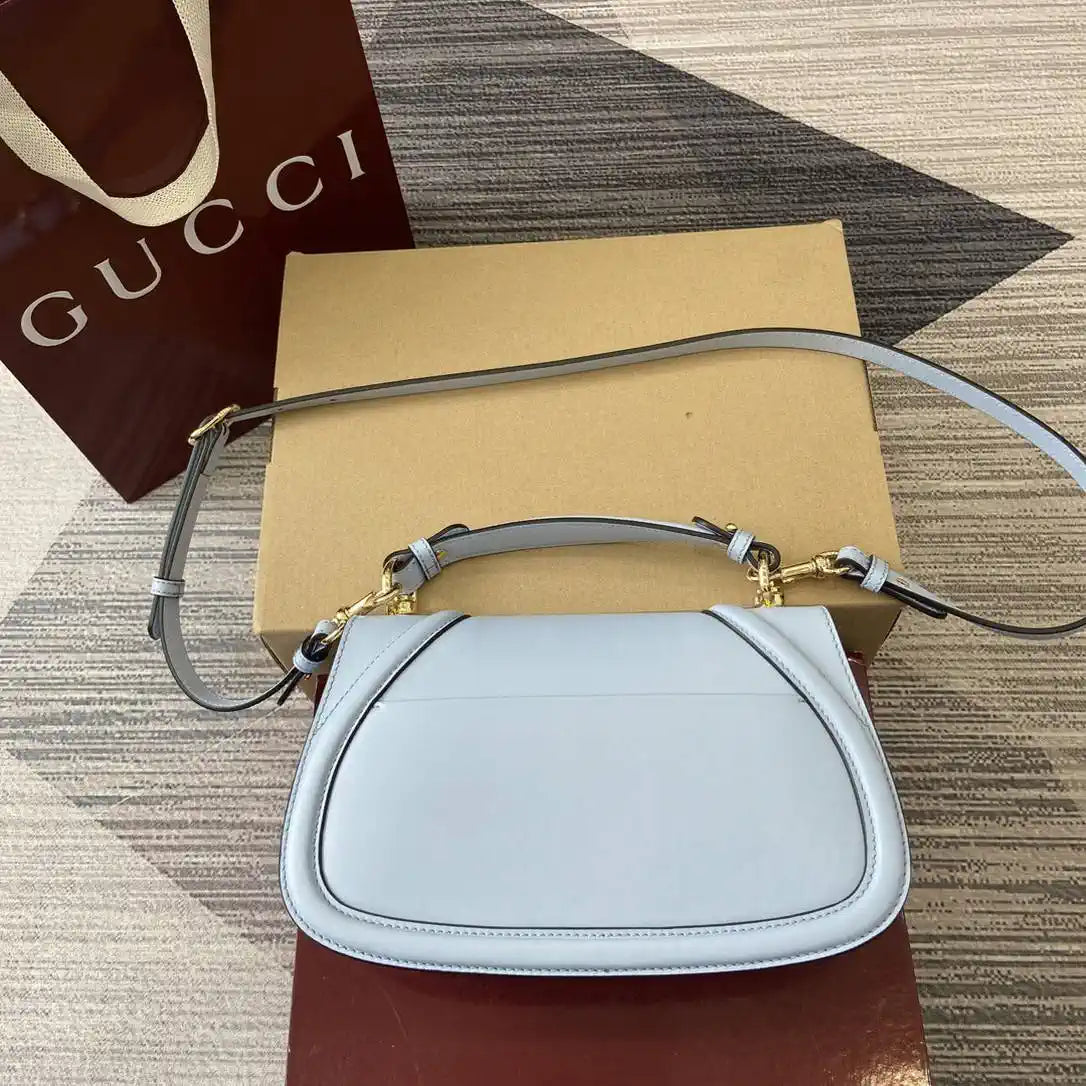 Gucci 815714 Gucci Blondie Small Top Handle Bag Lake Blue
