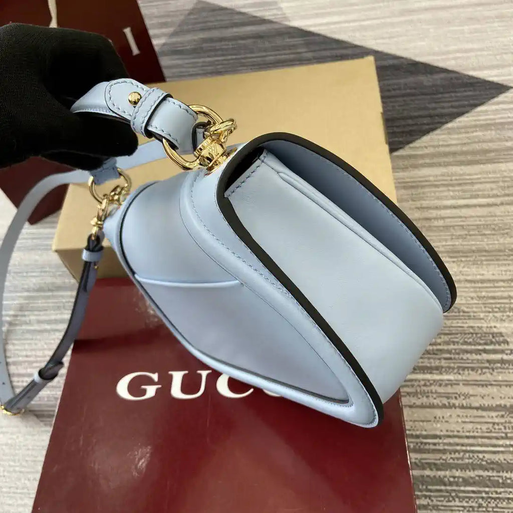Gucci 815714 Gucci Blondie Small Top Handle Bag Lake Blue