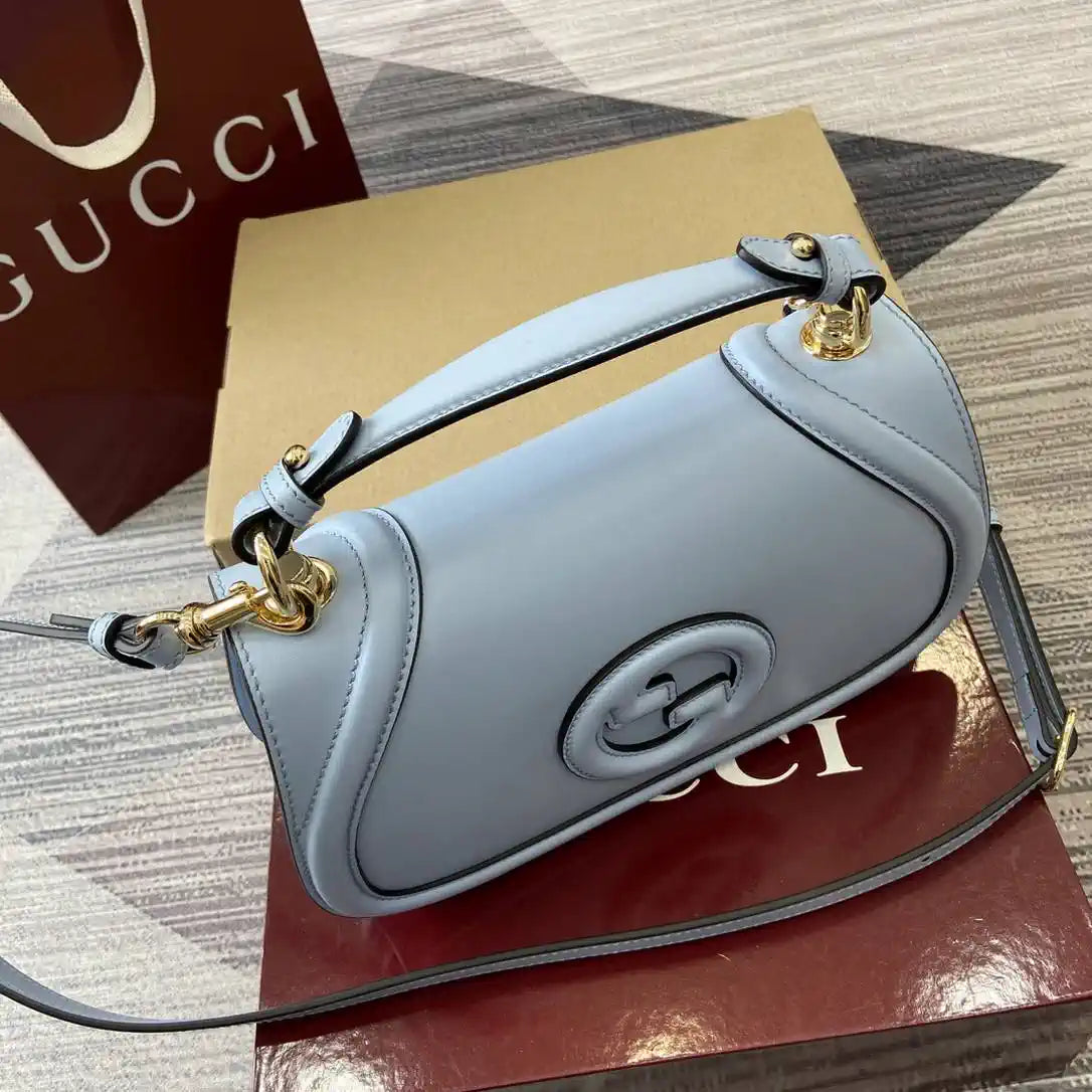Gucci 815714 Gucci Blondie Small Top Handle Bag Lake Blue