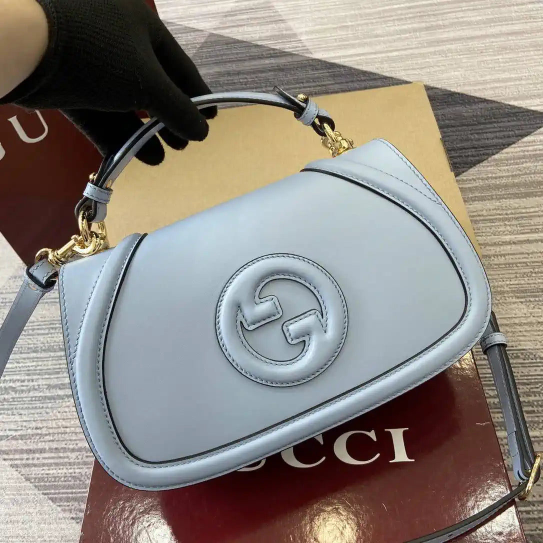 Gucci 815714 Gucci Blondie Small Top Handle Bag Lake Blue