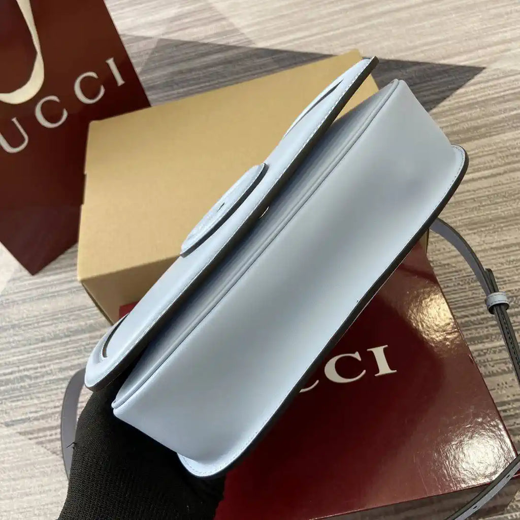 Gucci 815714 Gucci Blondie Small Top Handle Bag Lake Blue